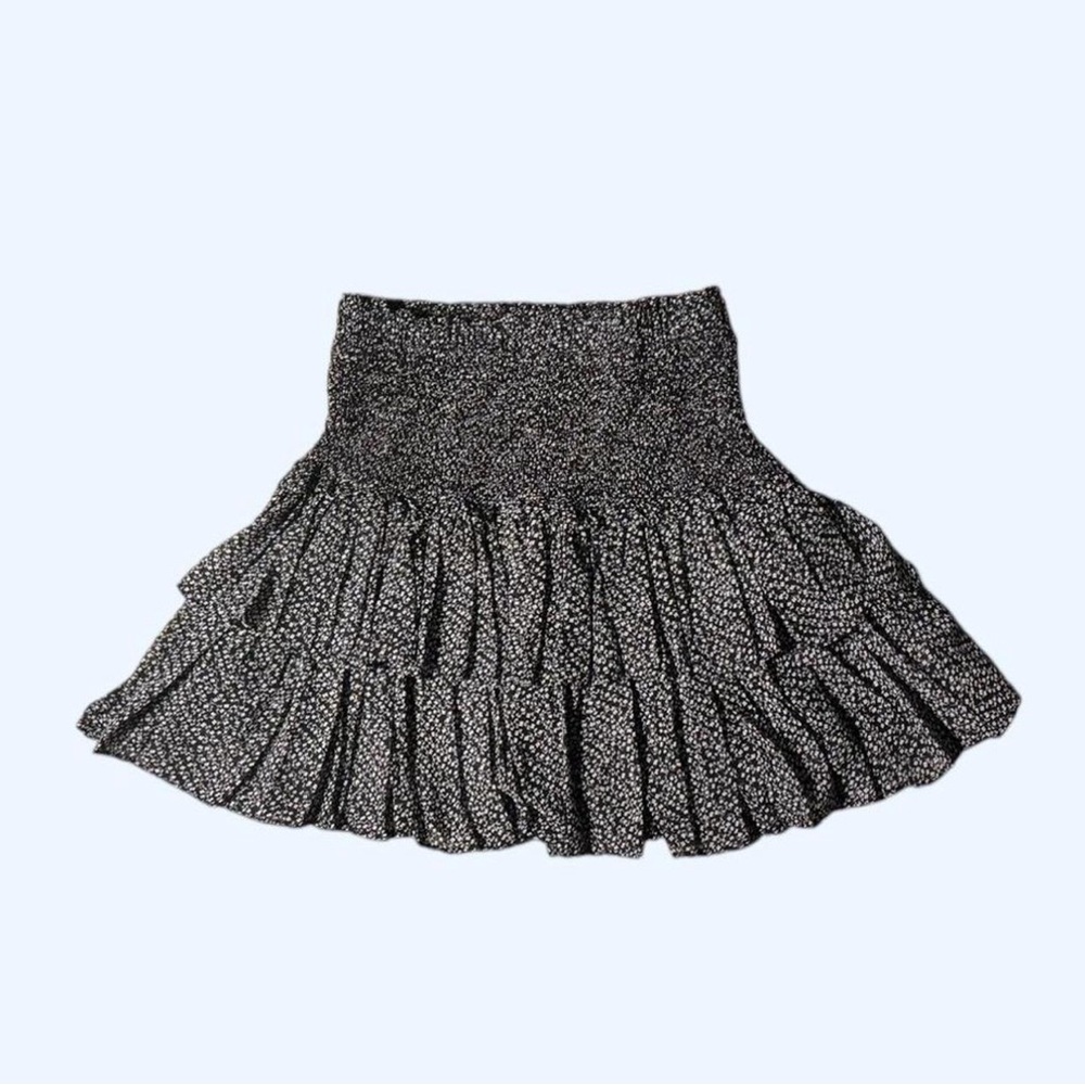 reset by Jane Smocked Layered Floral Mini Skirt